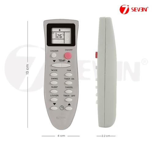 Image of 7SEVEN Compatible Voltas Ac Remote Original Model KK22A-C1 KK22B-C1 Suitable for 1 1.5 2 ton Split or Window ac - Match Exactly with Old Genuine Model 43 Remotes Control for Better Performance