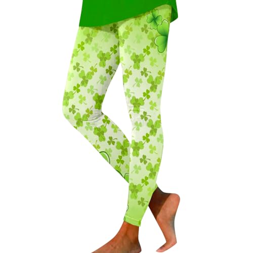 St Patricks Day Workout Leggings for Women Girls Irish Printed Gym Tummy Control High Waisted Activewear Yoga Pants Trousers