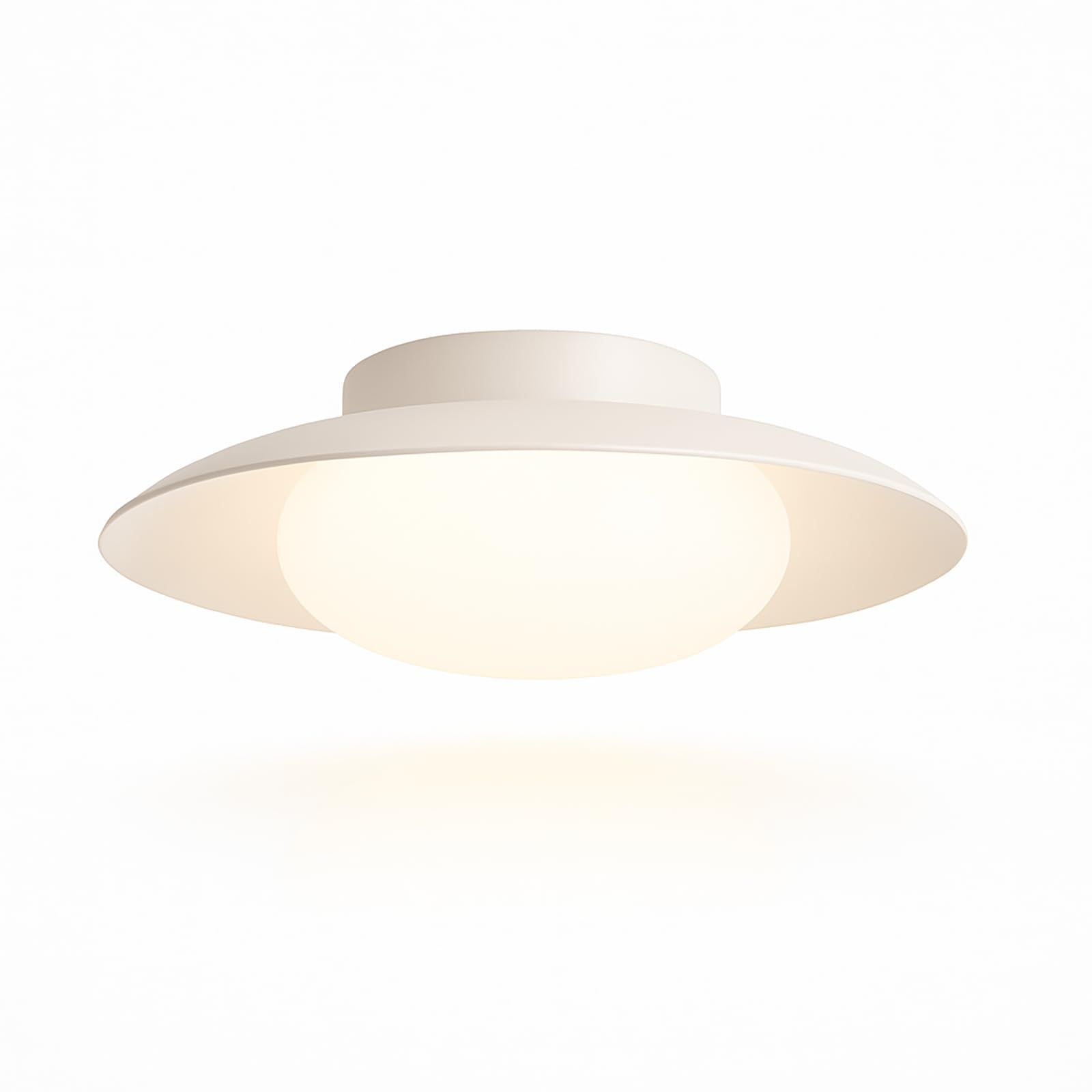 HYJAUSXB Modern Flush Mount Ceiling Light Fixture, Japanese Wabi Sabi Style Semi Light, Close to Fixtures for Bedroom, Living Room, Kitchen, Hallway, Entryway,45CM,White
