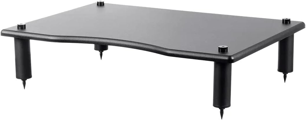 Monolith 124795 Amplifier/Component Stand, 23.8 x 16.7 x 4.7 Compatible with Bose, Polk, Sony, Yamaha, Pioneer & Others, Black