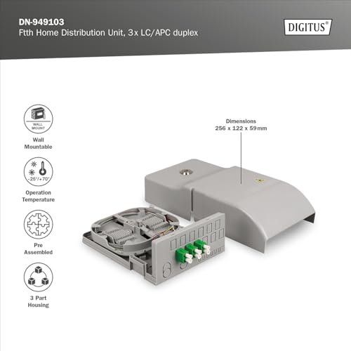 Digitus Ftth Home Distribution Unit 3 X Lc-Apc Duplex - 4