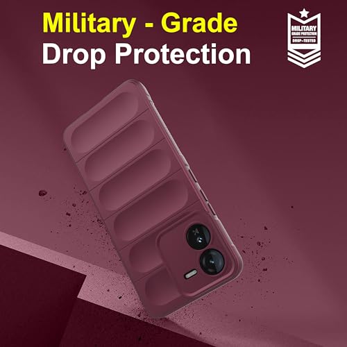 Image of amazon basics Back Case Cover for iQOO Z9x 5G | Compatible for iQOO Z9x 5G Back Cover | Liquid Silicon Magic Case with Camera Protection | Plum