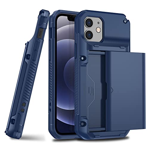 Coque antichoc iPhone XS bleu avec fente carte pour vos sorties urbaines