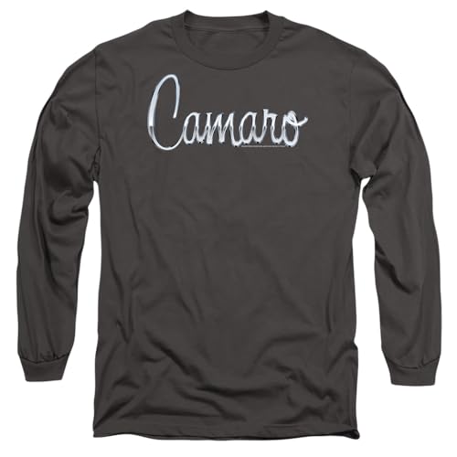 T-Shirt Chevrolet Classic Camaro à Manches Longues en Coton Premium Charcoal