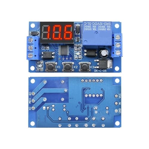Relais temporisé 12V CC numérique réglable pour circuit de commande et déclenchement précis