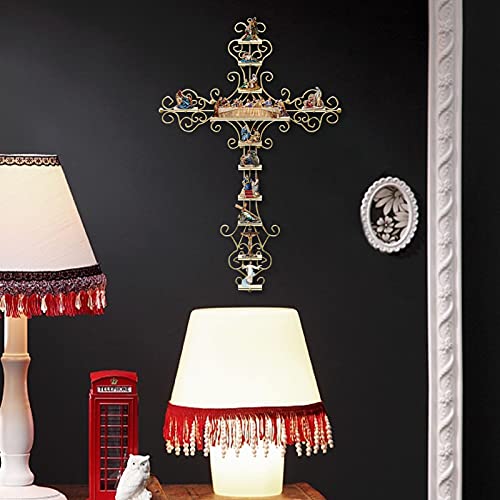 Gidenfly Kerst Jezus Kruis Muurstickers, Muur Opknoping Kruis Handgemaakte Antiek Ontwerp, Decoratieve Religieuze Altaar Spirituele Kunst Sculptuur Thuis Woonkamer Decor Accessoire Voor Liefde Een - Image 6