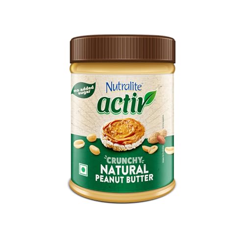 Image of Nutralite Activ Peanut Butter Natural Crunchy | 1kg Jar | 26g Protein per 100g | High Dietary Fibre | No Added Sugar & Salt | Zero Trans-Fat | No Gluten | No Hydrogenated Oil | No Preservatives
