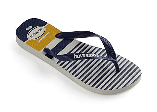 Chinelo Top Nautical, Havaianas, Masculino, Branco/Marinho/Amarelo, 43/44