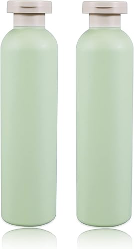 Miniatura 12 de Botellas vacías de loción exprimibles de 6.7/8.8 onzas, recipientes de plástico para champú con tapa abatible, botellas de viaje recargables