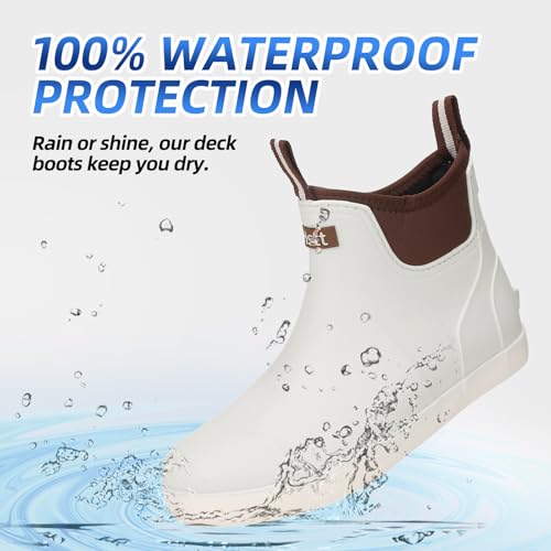 RIUETAR Botas de chuva masculinas impermeáveis para pesca, botas de borracha antiderrapante, botas d