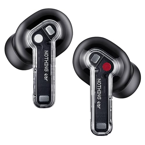 Nothing Ear Wireless Earbuds Bluetooth, 45dB Hybrid Smart ANC Earbuds, 11mm Deep Bass Boost, Hi-Res Audio with LDAC & LHDC 5.0, 6 Mics Call, 40.5H Playtime with Fast Charging Case, ChatGPT Supported