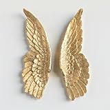 Near and Deer ANG08 Angel Wing Wall Decor, Gold