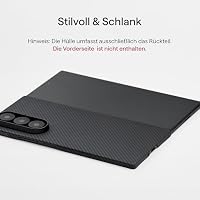 pitaka Ultradünne Hülle für Galaxy Z Fold 7 aus Aramidfaser Schwarz/Grau – Ansicht 7