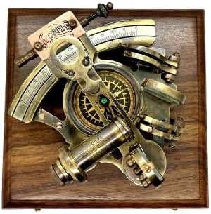 Nautical Sextant, Sextant, Brass Sextant with Box, Custom Engraved Gift, Gift for dad, Navy Veteran Gift.
