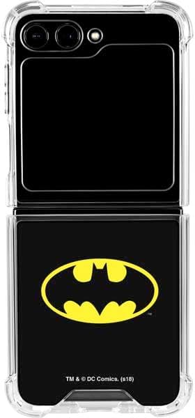 Skinit Clear Phone Case Compatible with Galaxy Z Flip5 5G - Officially Licensed DC Comics Batman Movie 1989 Logo Design