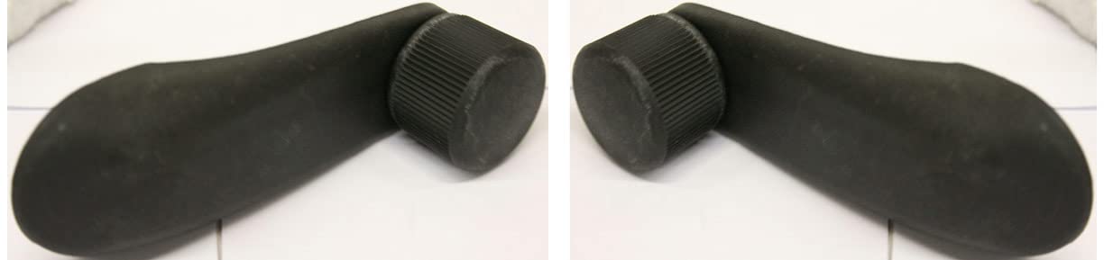 Evan Fischer Window Crank Set of 2 Compatible with 2000-2014 Chevrolet Tahoe, Fits 2000-2014 GMC Yukon Textured Black, Plastic Front or Rear, Driver