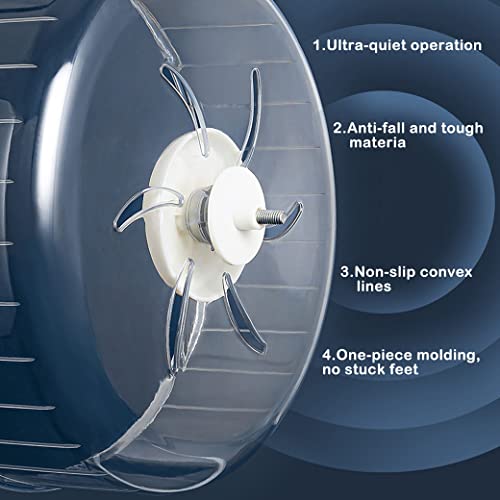 Roue d'exercice pour petits animaux – Roue de course silencieuse pour hamster, gerbilles, souris, hamster nain, hérisson, rat