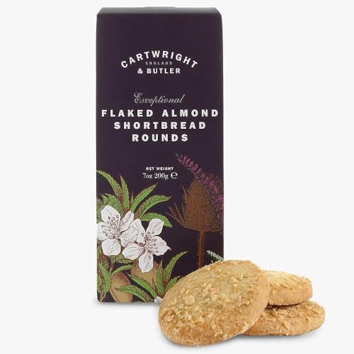Cartwright & Butler Flaked Almond Shortbread Rounds Carton, 200g