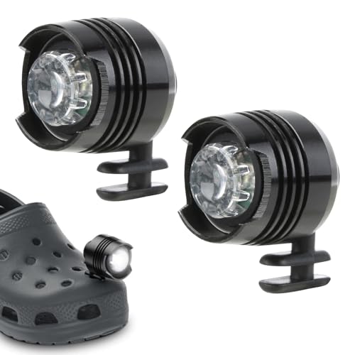 2 Faros Luz de Zapato para Croc Luces LED Impermeables para Calzado con 3 Modos Zuecos para Caminar Camping Senderismo de Divertidos Cumpleaños San Valentín Pascua Día de la Madre Vuelta al Cole