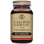 Solgar Calcium Citrate with Vitamin D3 Tablets - Pack of 60 - Healthy Bones & Teeth - High Potency Formula - Gluten Free