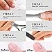 GREEN ESTETICA Cuticle Trimmer with Cuticle Pusher Stainless Steel Cuticle Cutter Sharp Blades Double Spring Cuticle Nippers for Nail Care (Black Nipper with Pusher)