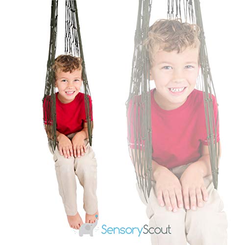 Sensory Swing Seat And Mesh Hanging Hammock Chair, Comforting Personal Space Promotes Stress And Anxiety Relief For Adhd Or Emotional Distress, Indoor Or Outdoor #TOP3