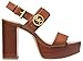 Michael Kors Women's Carmen Platform Sandal, Luggage, 8.5
