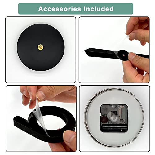 Vreaone Frameless Diy Wall Clock,Large Modern 3D Mirror Wall Clock Decor Sticker Diy Clock Kit For Home Living Room Bedroom Office Wall Decorations(Black) #TOP5