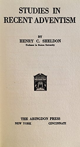 Studies in recent adventism B000857CWG Book Cover