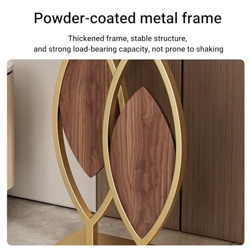 Mesa de entrada con parte superior de mármol elegante y base artística 5