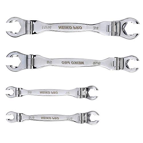 Juego de llaves doble cabeza flexible 4 piezas miniatura 1