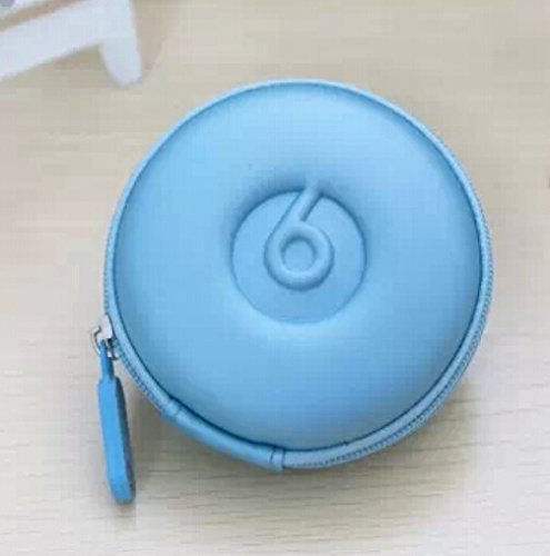 Domire Sky Blue PU Leather Earphone Hard Case/bag