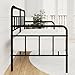 Goltriever Daybed-Metal-Twin-Bed-Frames - with Modern Headboard,Strong Mattress Foundation with Steel Slats Support,No Box Spring Needed,Black