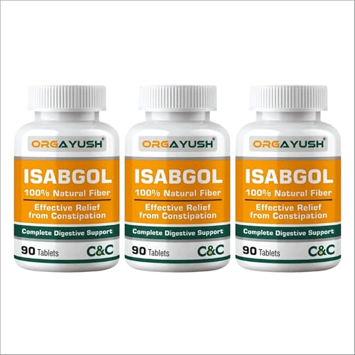 Image of Isabgol Psyllium Husk Tablets - Digestive Support Supplement for Gut Health & Bowel Regularity, Gentle Fiber Tablets for Daily Use (Pack of 3)