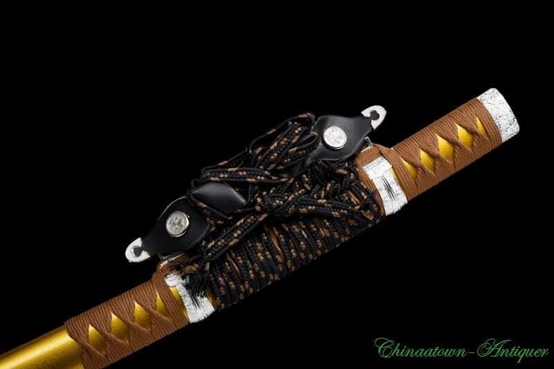 Japanese Sword Samurai Katana Pattern Steel Blade Sharp Blade Combat Ready #3995