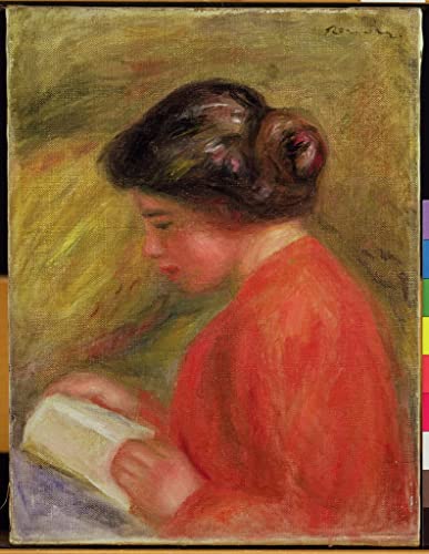 Affiches et gravures Renoir La Fille en rouge peinture moderne grand format