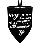GOUWANGWANG Engagement Gift, My Humans are Getting Married Dog Bandana, Wedding Dog Bandana, Pet ...