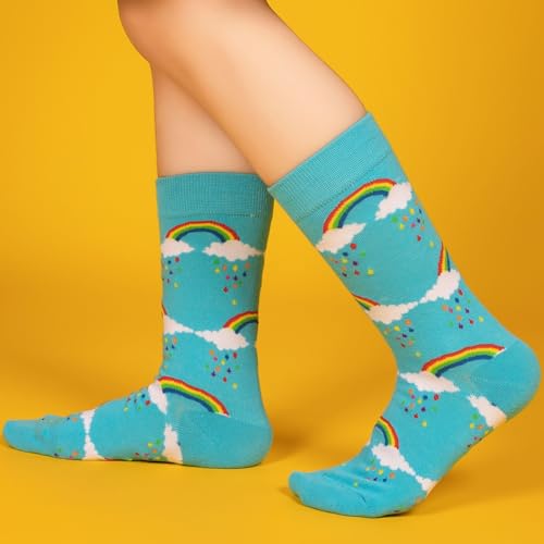 BONANGEL Women's Novelty Funny Crew Socks, Cotton Crazy Cute Animal Food Design Socks, Gifts for Women4