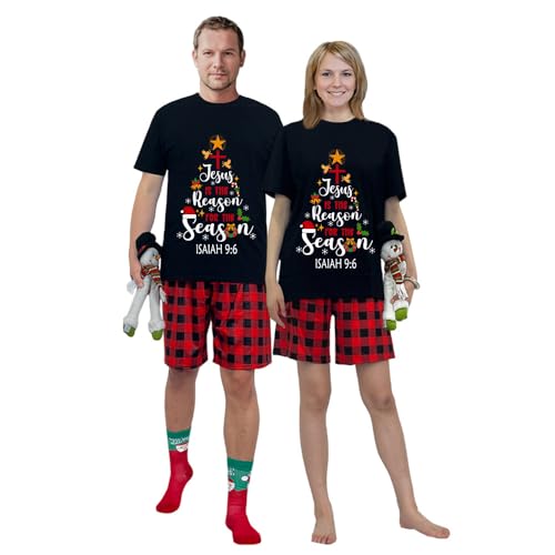 Short Top And Shorts Set Christmas Matching Pajamas Set
