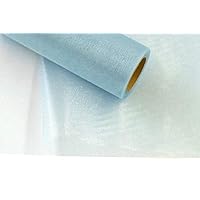 Rotolo Di Organza 9m X 16cm - Tessuto Decorativo Trasparente Per Matrimoni E Fai Da Te (Mint 513)
