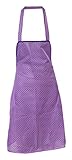 Schuerzenfabrik Latzschürze Trägerschürze Schürze Dederon Polyester Punkte, Farbe:lila