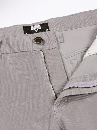Image of Thomas Scott Men Mid Rise Slim Fit Corduroy Chino Pants