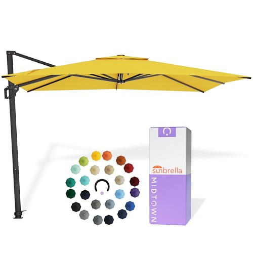 Image of Midtown Umbrellas Grande Square - 9 x 9 Ft Cantilever Umbrella