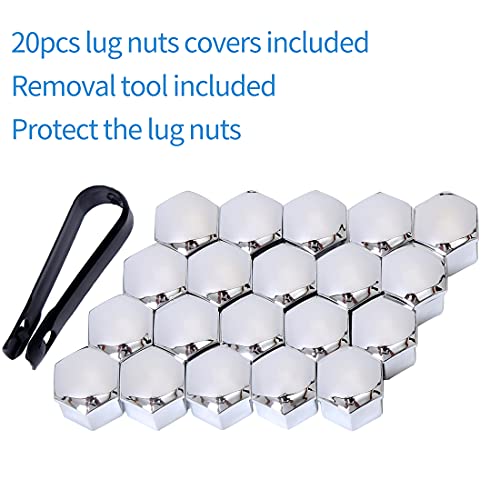 M12x1.5 Lug Nuts M12-1.50 Chrome Lug Nuts Acorn Lug Nuts 12x1.5 19mm Hex 1.38" Tall Set of 20 Lug Nuts Aftermarket Wheel Lug Nuts Fits for Ford Fusion Ford Escape etc - Thumbnail 3