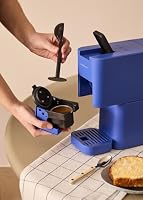 CREATE / THERA STUDIO/Mehrkapsel-Espresso- und Mahlkaffeemaschine Kobaltblau/Touch-Bedienfeld, 19 bar, programmierbar, 3 austauschbare Adapter, Anti-Vibrationssystem, 1450W – Ansicht 3