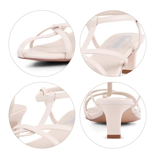 Strappy Heels for Women Chunky Heel Sexy Open Square Toe Heeled Sandals Comfortable Ankle Strap Summer Shoes for Woman Holiday Party Wedding Dress Pumps4