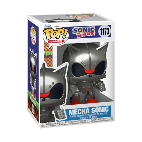 Funko Pop! Games: Sonic The Hedgehog - Mecha Sonic - Figura de Vinilo Coleccionable - Idea de Regalo - Mercancia Oficial - Juguetes para Niños y Adultos - Video Games Fans