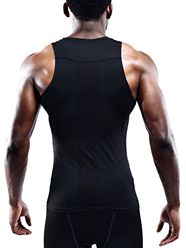 Image of NELEUS Men's 3 Pack Athletic Compression Under Base Layer Sport Tank Top