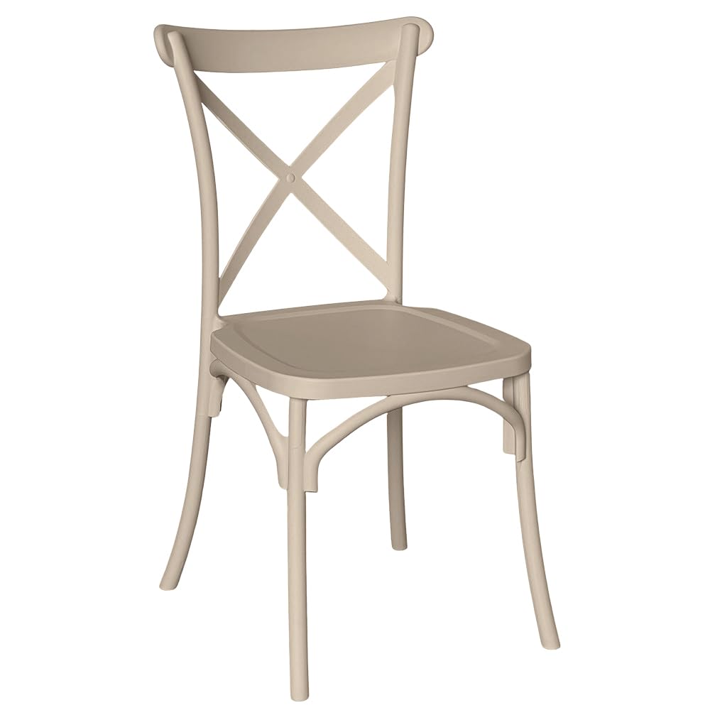 OKAFFAREFATTO MADDALONI Silla de bar comedor de plástico beige sprint polipropileno apilable