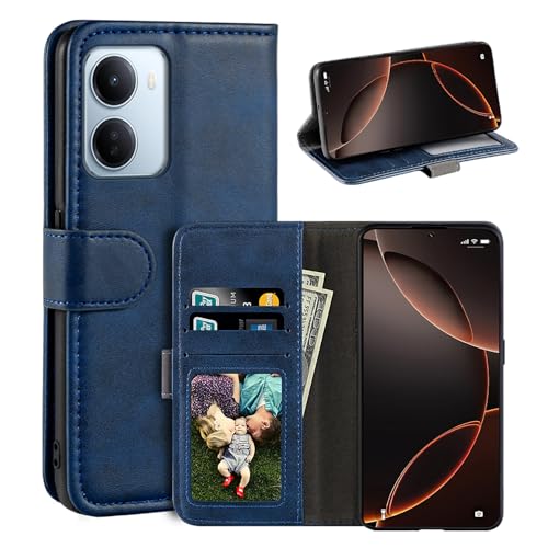 UOGNADGD ���U�[�t���b�v�J�o�[ Xiaomi Redmi R70 5G �Ƃ̌݊������� �J�[�h�X���b�g�t���E�H���b�g�P�[�X�A�}�O�l�b�g�N���[�W���[�A�L�b�N�X�^���h�ARFID�ϏՌ��t�H���I (�u���[)